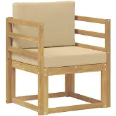 vidaXL Buitensofa Polyester Wit En Beige