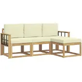 vidaXL Buiten bank set 4 st