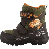 Lurchi Snowboots 'Kepa' donkerbeige / kaki / olijfgroen / oranje