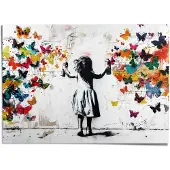 Reinders XXL Poster Graffiti vlinders - 100 x 140 - Papier -