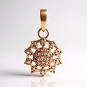 Cavill - 925 Sterling Zilver Hanger - Roségoud Verguld - 0,15 ct Argyle Rose Franse Diamant - Bloemvorm Pavé - Roze Briljant