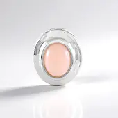Cavill - 925 Sterling Zilver Hanger - Roze Opaal 1 14 ct Ovaal Cabochon - Elegant Dames Sieraad - Monosono Collection