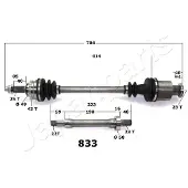 Japanparts GI-833 Aandrijfas