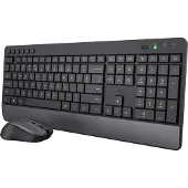 Trust Trezo Draadloos Comfort Toetsenbord Franse Qwerty en Muis Set Eco-vriendelijk Zwart
