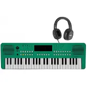 Gear4Music VISIONKEY-2 49-toets Draagbaar Keyboard Groen Koptelefoonset