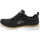 SKECHERS Sneakers laag 'Flex Appeal 4.0' lichtbruin / zwart