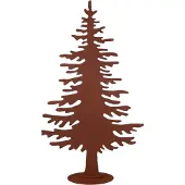 UNUS Decoratieve standaard kerstboom van metaal roestlook