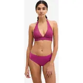 Marc O'Polo Bikinitop ' Abstract Leaf ' bessen / donkerroze