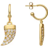 Luxenter oorbellen in 925 sterling zilver en 18k goud afwerking briljant zirkonia - Dek