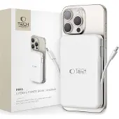 TechProtection Life Plus MagSafe Draadloze Powerbank 10000 MAh Wit