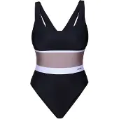 JOOP! Badpak taupe / zwart / wit