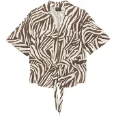 s.Oliver Blouse crème / chocoladebruin