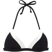 LASCANA Bikinitop zwart / wit