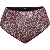 JOOP! Bikinibroek ' Leopard Beach ' bruin / pink / zwart