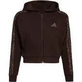 Adidas Sportief sweatvest 'SEASONALS ANIMAL FULL ZIP' brokaat / donkerbruin / zwart
