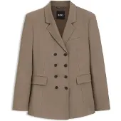 BOSS Slim-fit blazer in een gabardine-keperstof Maat 32