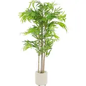 ML-Design Kunstbamboe 120 cm kunstplant met echt houten stam ML design