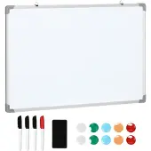 EStore -Whiteboard-Verzinkte Platte, Aluminium-90L x 1,8B x 60H cm-Weiß