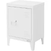 ML-Design Nachtkastje 40x30x58 cm wit staal met verstelbare plank ML Design