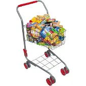 Coppens Metalen winkelwagen met 40 miniaturen