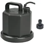 AquaKing Dompelpomp Vlakzuiger Q2001 Incl. Klikkoppeling - Vlakzuigend tot 2 mm - 80W - 2800 l/h - Dompelpomp - Waterpomp - Pomp - Waterpomp Elektrisch
