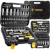 Topex 110-delige DOPPENSET 1/2" & 1/4" CRV - Professioneel Gereedschap
