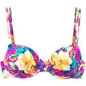LASCANA Bikinitop blauw / geel / lichtgeel / pink
