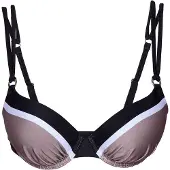 JOOP! Bikinitop ' Eleganz ' taupe / zwart / wit