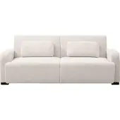 Vente-unique Driezitsslaapbank - clic-clac in beige chenille stof - LOMARIO