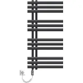 LuxeBath Badkamer radiator elektrisch met verwarmingselement 600W 500x1000 mm antraciet