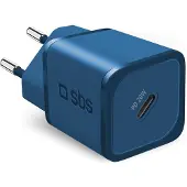 SBS Chargeur secteur GaN PD 20W USB C, bleu