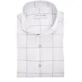 John Miller wit geruit overhemd tailored fit