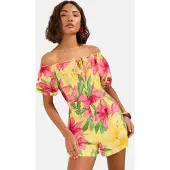 Friends Like These Jumpsuit geel / groen / pink / donkerroze