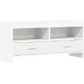 vidaXL TV Kast 100 x 33 x 47 cm Wit Bewerkt hout