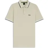BOSS Heren Beige Paddy-polo (M), Casual, Katoen, Korte mouwen 50469055