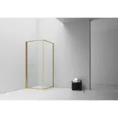 SaniGoods Harper douchecabine met schuifdeur 90x90x200cm goud