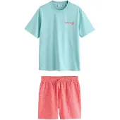 Next Pyjama kort blauw / turquoise / oranje / rood