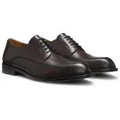 BOSS Leren derbyschoenen met reliëflogo Maat 42