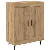 vidaXL Hoge kast, 2 stuks, ambachtelijke eikenhoutlook, 69,5 x 32,5 x 180 cm