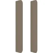 vidaXL Hoofdbord met randen 163x16x118/128 cm stof taupe