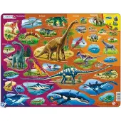 Larsen Puzzle Maxi L'histoire naturelle de la période Trias jusqu'à aujourd'hui (en français) - 85 pièces