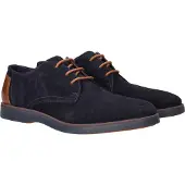 Bugatti Veterschoen 'AWE' donkerblauw / cognac