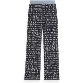 Scotch & Soda Girl Straight-leg Jacquard Sweatpants Charcoal Art Maat: 12 | Pyjama's Outlet | kids | Zwart
