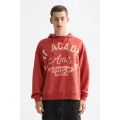 Scotch & Soda Wash Artwork Hoodie Ketchup Maat: XXL | Hoodies Outlet | Heren