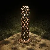Slamp Tuinpadverlichting Charlotte, bruin / roest, Roestvrij staal, Design, Tuinpad verlichting
