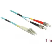 DeLOCK Cable Optical Fibre LC to ST Multi-mode OM3 1 m