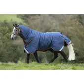 Horseware Tech Duo Bundel Denim Blauw/Oranje 115-165