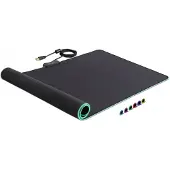 DeLOCK 12555 Muismat verlicht USB-aansluiting Zwart