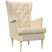 vidaXL Fauteuil Crèmekleurig Stof