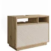 Vicco Wastafelonderkast Beatrice Kasjmier/Artisanaal eiken 80 x 64 cm met lade, Model 60717